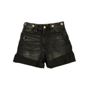 Guess Women’s Black High Rise Waist Shorts 25